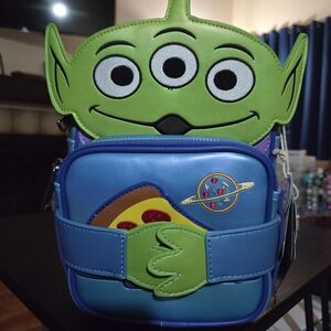 Loungefly Alien Green and Blue Backpack